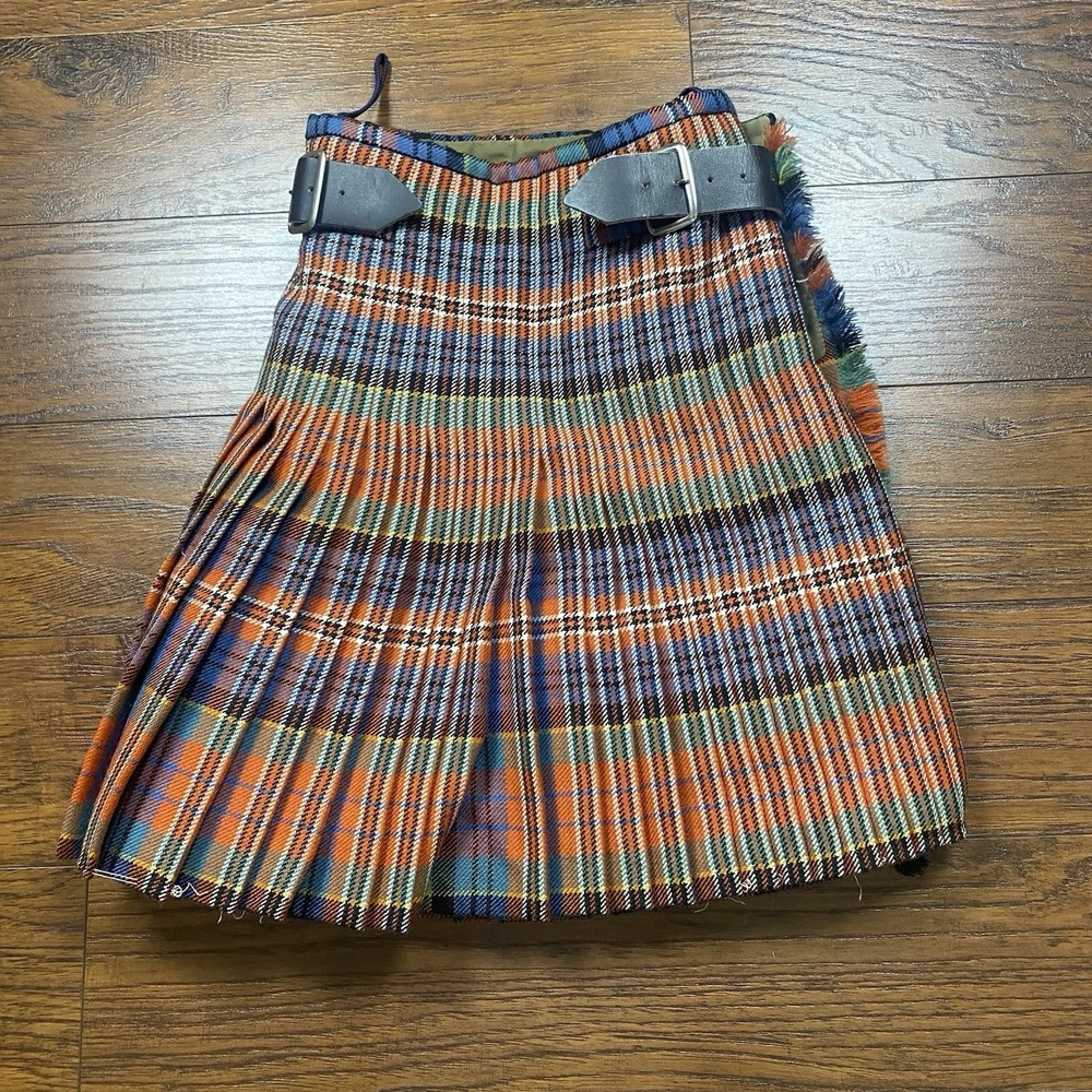 Vintage 70s 80s 100% Wool Tartan Kilt Made in Scotland Burnett's Regalia